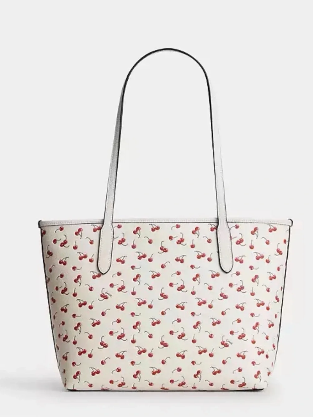 COACH Medium City Tote Bag With Cherry Print